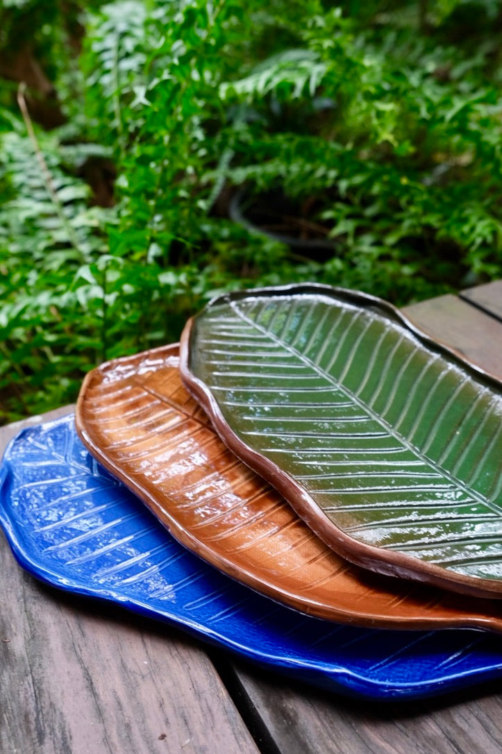 Island Palm Leaf Platter